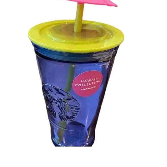 Starbucks Tumbler Hawaii Exclusive Collection 2020 with Mai Thai Umbrella - 16oz - Picture 2 of 4